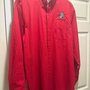 Port Authority Vibrant Red Shirt with Embroidered Detail